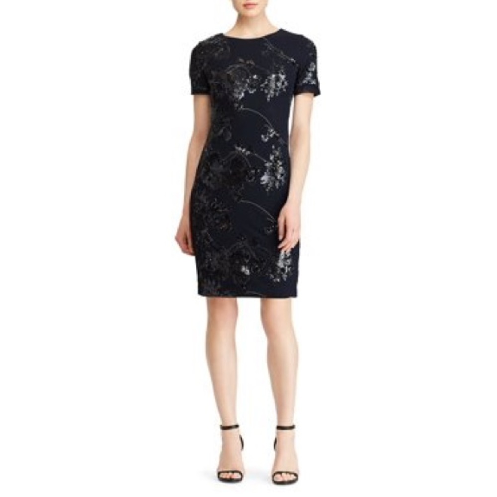 Sequined Navy Lauren by Ralph Lauren Dress